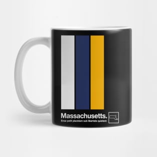 Massachusetts State Flag  // Original Minimalist Artwork Poster Design Mug